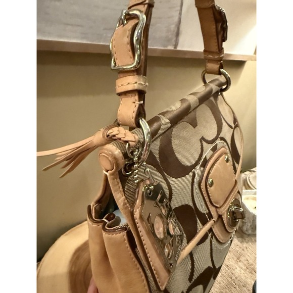 COACH Signature Crossbody Bag 2WAY 70th Anniversary Limited Turn Lock 19034 Rare - Picture 4 of 16